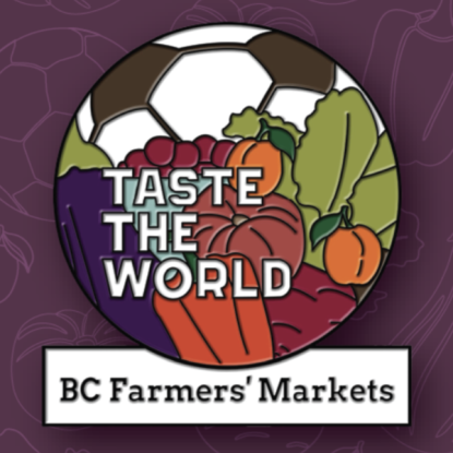 Taste The World with BC Farmers' Markets Foodball Pin